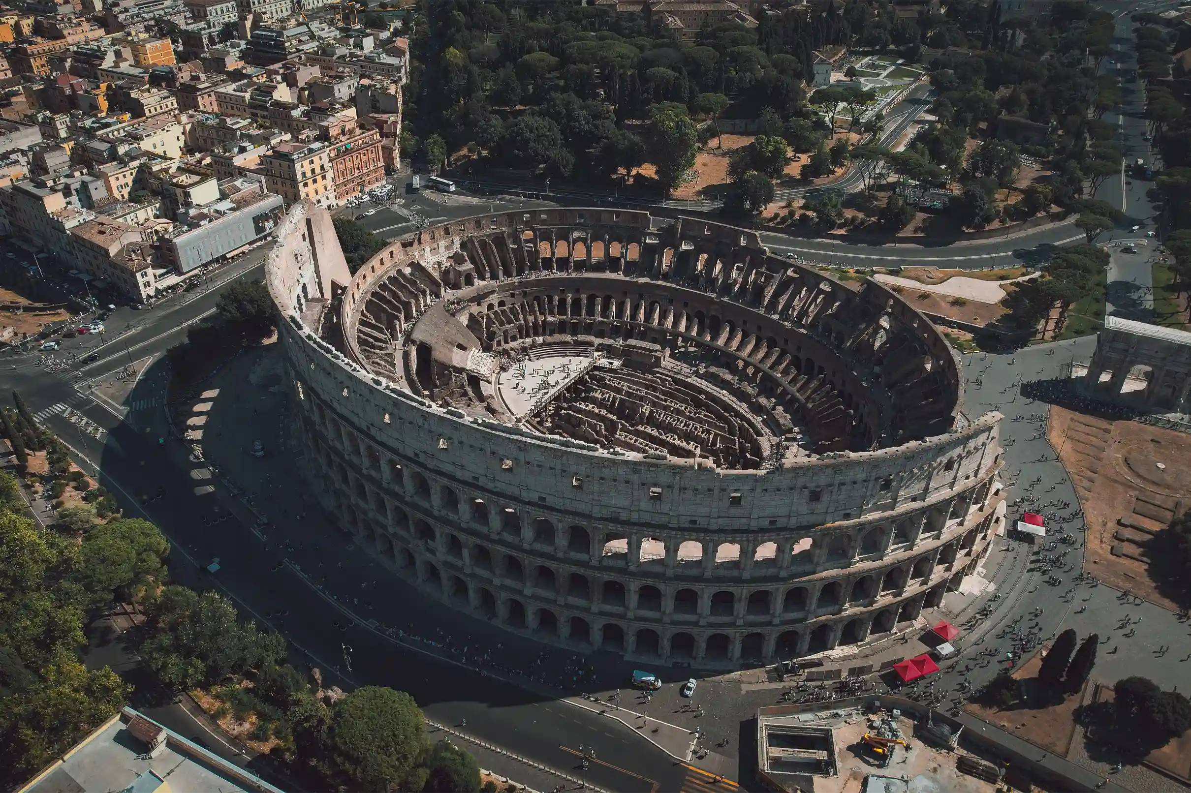 Coliseo Romano desde el aire